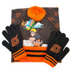 Set de invierno Naruto PIERROT con gorro, braga de cuello y guantes negros y naranjas