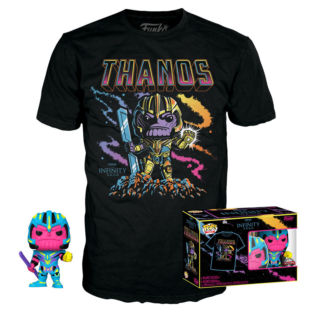 Set Funko POP! de Thanos con camiseta negra de Infinity Saga - 11