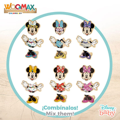 Puzzle de madera WOOMAX de Minnie Disney con 19 piezas - 3