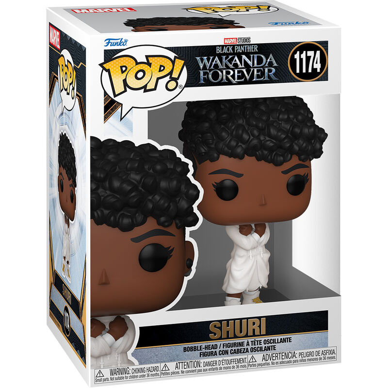 Figura FUNKO POP! de Shuri con conjunto blanco y zapatillas amarillas - 2