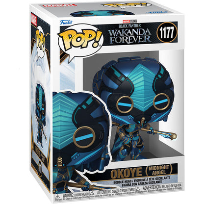 Figura Funko POP! de Okoye con armadura azul y dorada - 2