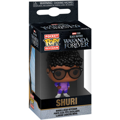 Llavero Funko Pocket POP de Shuri con gafas y atuendo morado - 2