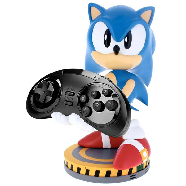 Soporte Cable Guy de Sonic con figura azul sobre base circular - 2
