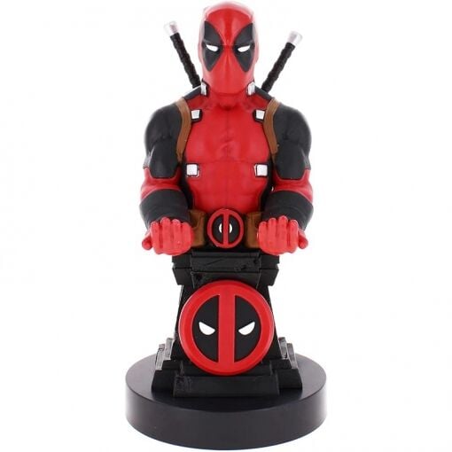 Soporte Cable Guy de Deadpool Marvel con diseño rojo y negro