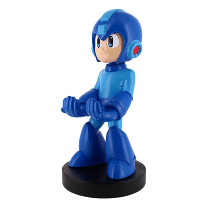 Soporte Cable Guy de Mega Man azul sobre base negra - 3