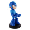 Soporte Cable Guy de Mega Man azul sobre base negra