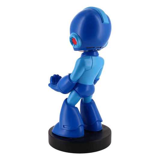 Soporte Cable Guy de Mega Man azul sobre base negra - 4