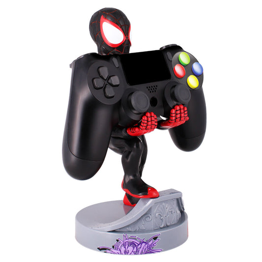 Figura soporte Cable Guy de Miles Morales Spider-Man en negro y rojo - 4