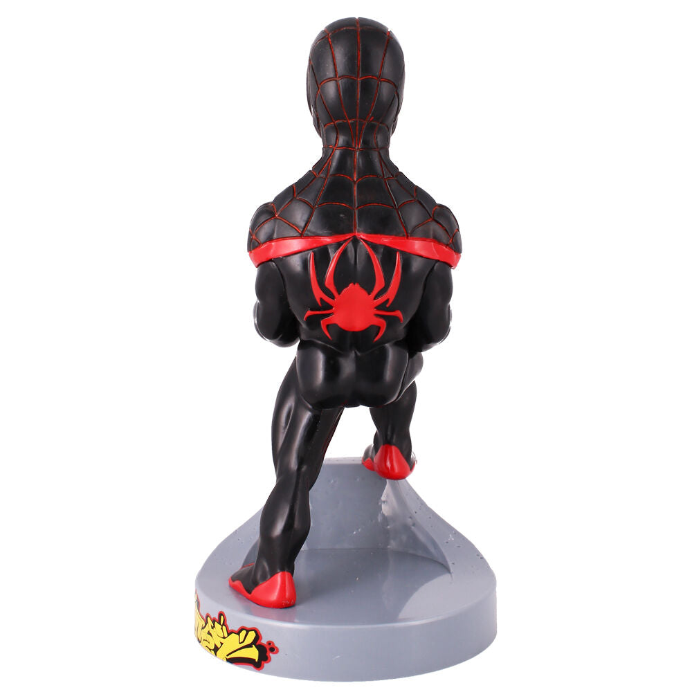 Figura soporte Cable Guy de Miles Morales Spider-Man en negro y rojo - 3