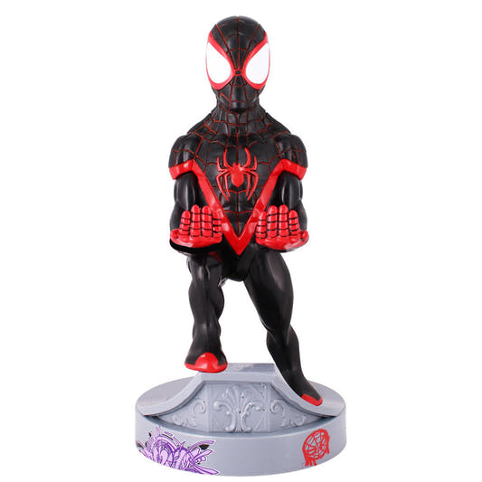 Figura soporte Cable Guy de Miles Morales Spider-Man en negro y rojo - 6