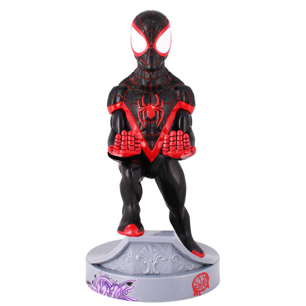 Figura soporte Cable Guy de Miles Morales Spider-Man en negro y rojo - 6