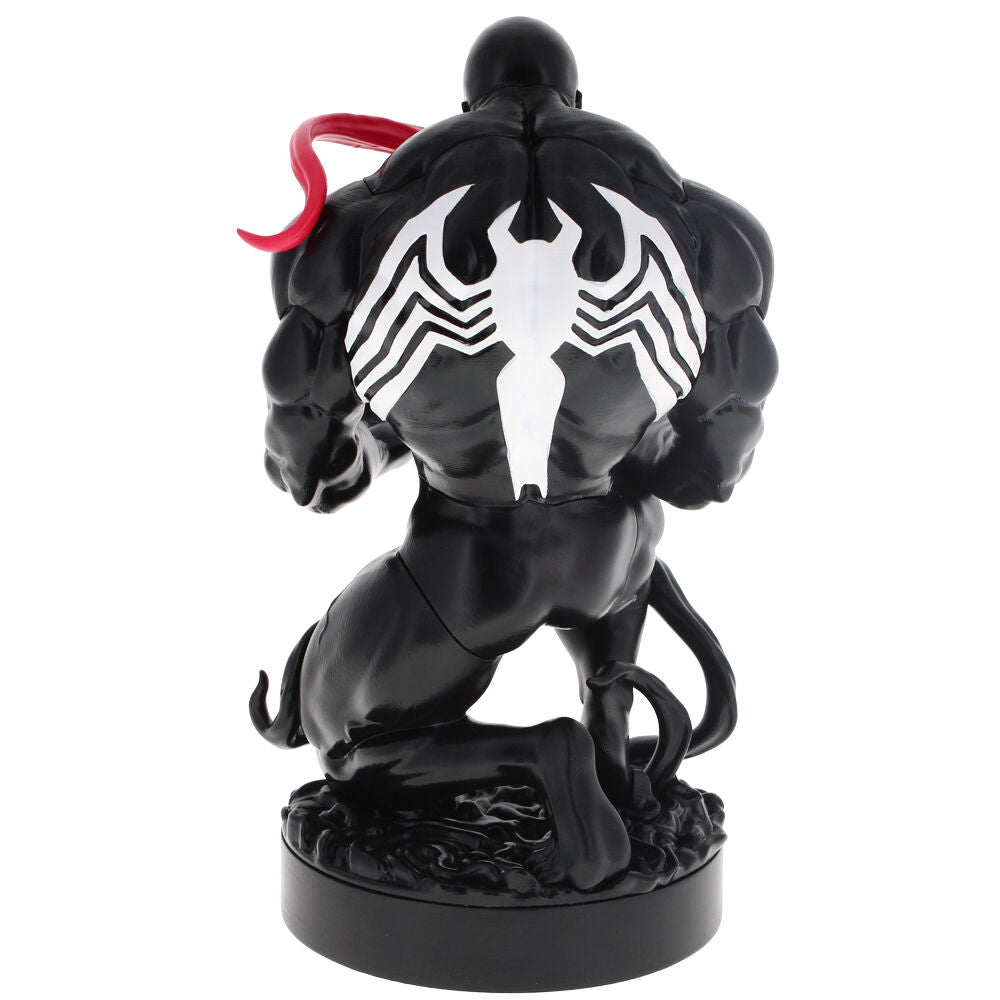 Soporte Cable Guy de Venom Marvel en negro con emblema de araña blanco y lengua roja - 4