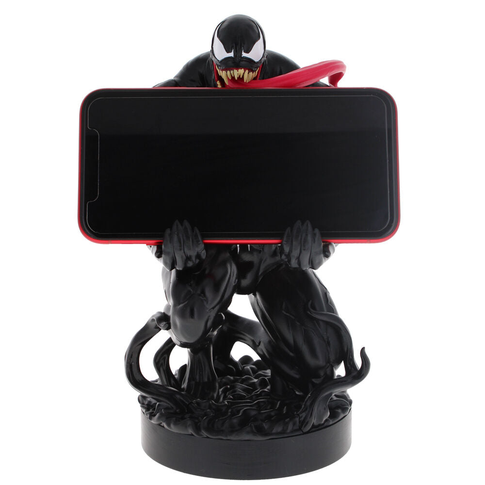Soporte Cable Guy de Venom Marvel en negro con emblema de araña blanco y lengua roja - 6