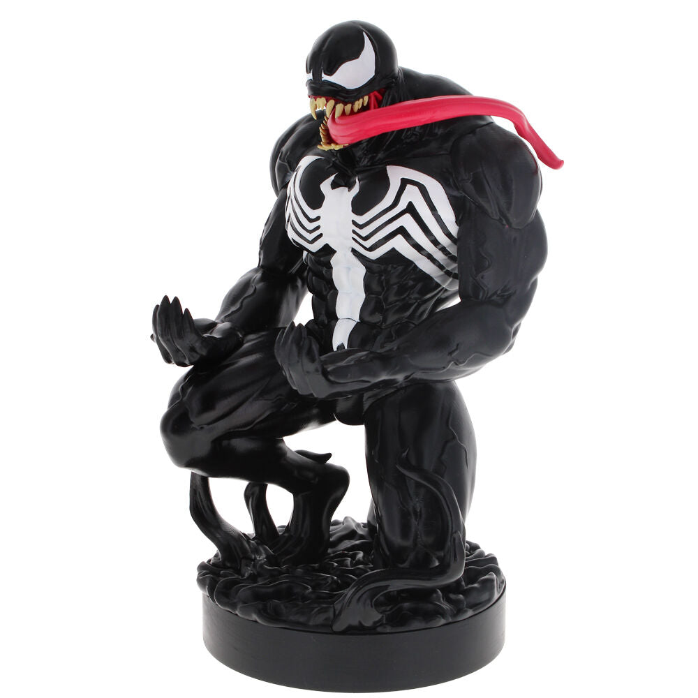 Soporte Cable Guy de Venom Marvel en negro con emblema de araña blanco y lengua roja - 3