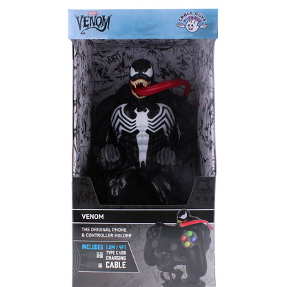 Soporte Cable Guy de Venom Marvel en negro con emblema de araña blanco y lengua roja - 7