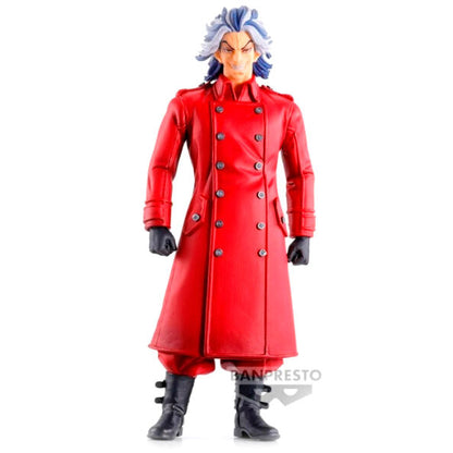 Figura BANPRESTO de Tajiu Shiba de Tokyo Revengers con abrigo burdeos sobre base negra - 2