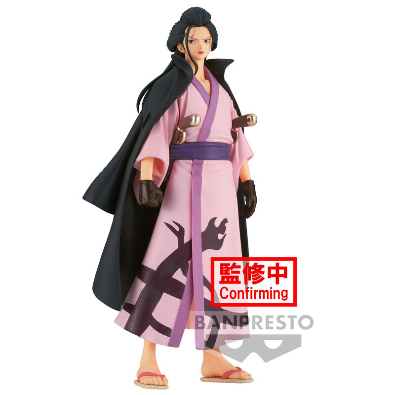 Figura de Izou de One Piece con atuendo rosa y capa negra - 2