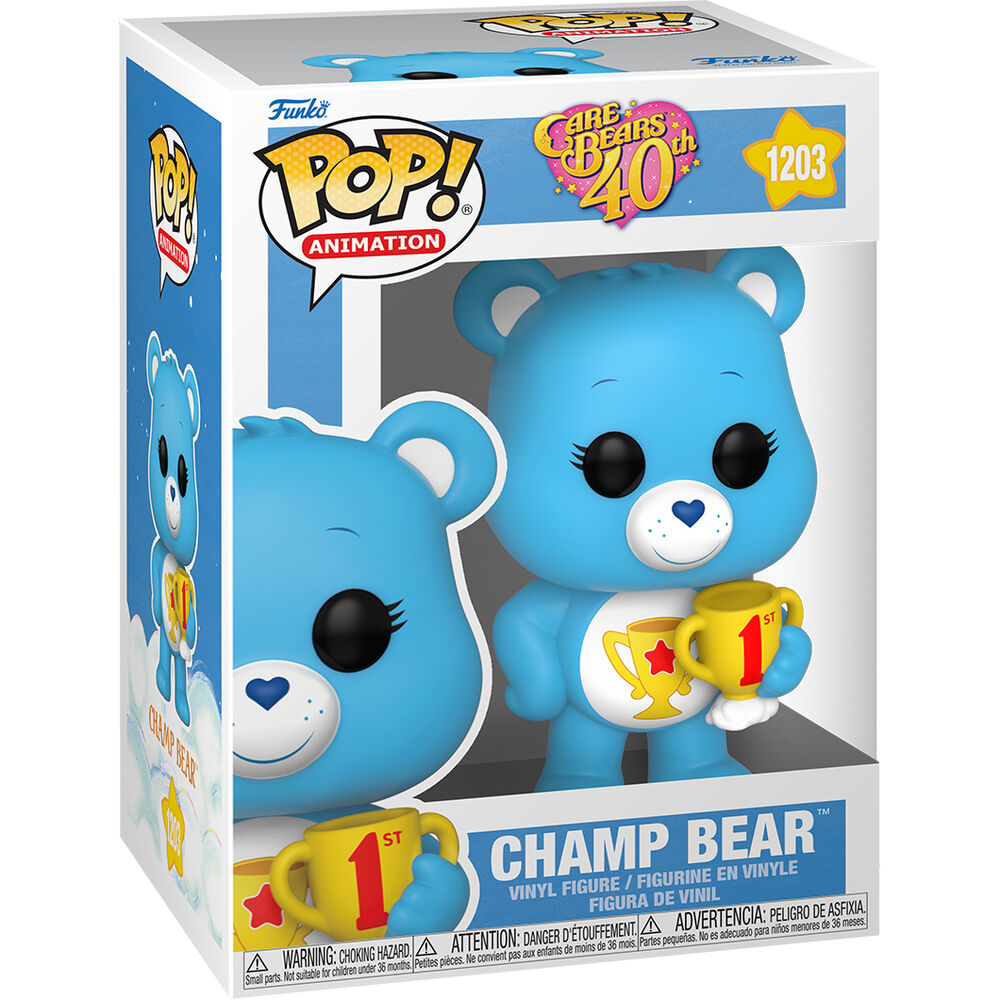 Figura Funko POP! Champ Bear azul con trofeo y copa - 3