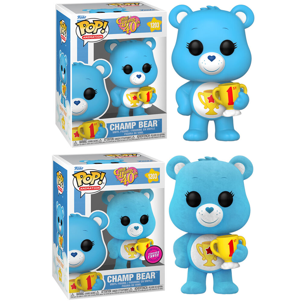 Figura Funko POP! Champ Bear azul con trofeo y copa