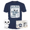 Set Funko POP & Tee de Harry Potter con figura de Hedwig y camiseta azul marino