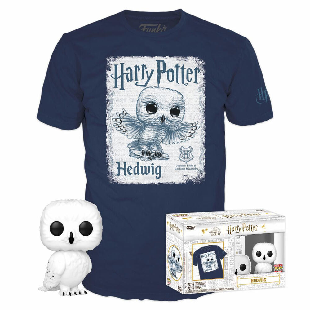 Set Funko POP & Tee de Harry Potter con figura de Hedwig y camiseta azul marino - 5