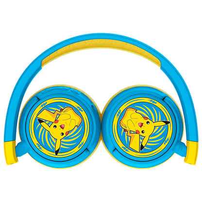 Auriculares infantiles inalámbricos azules y amarillos con Pikachu - 2