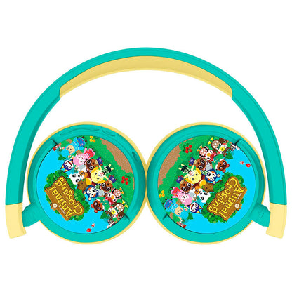 Auriculares infantiles turquesa y beige de Animal Crossing - 2
