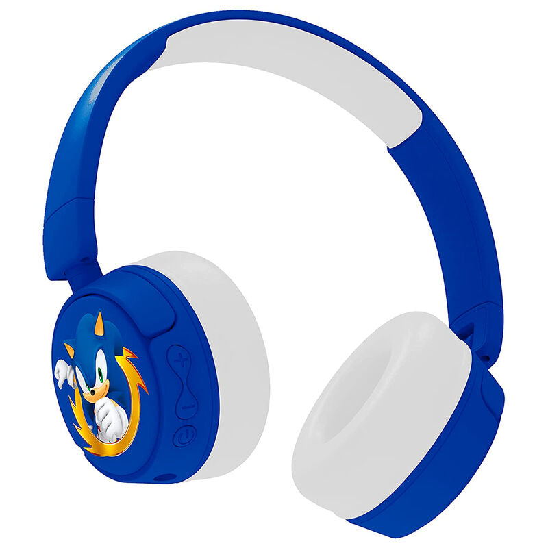Auriculares infantiles inalámbricos azules y blancos de Sonic the Hedgehog - 3
