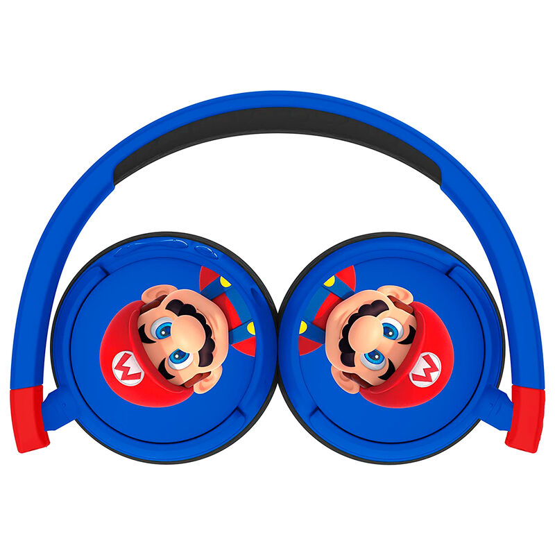 Auriculares infantiles inalámbricos Super Mario Bros azules con diseño de Mario - 3