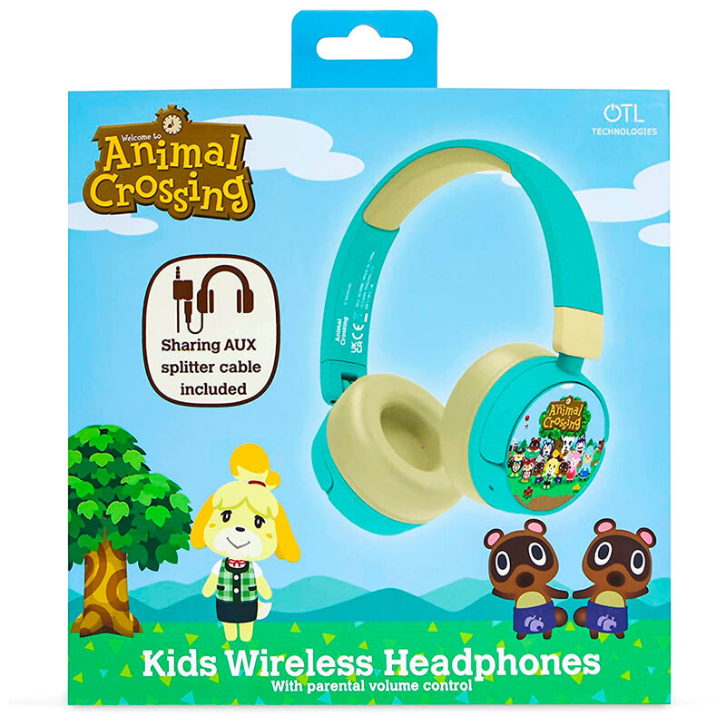 Auriculares infantiles turquesa y beige de Animal Crossing - 4