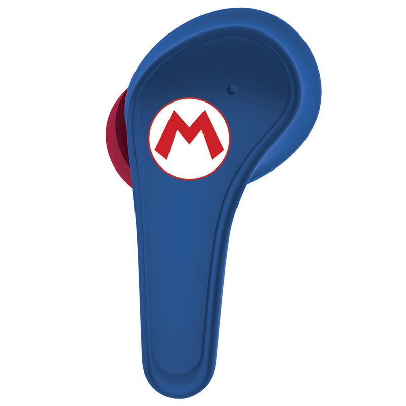 Auriculares inalámbricos azules de Super Mario con estuche de carga - 3
