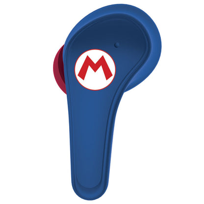 Auriculares inalámbricos azules de Super Mario con estuche de carga - 3