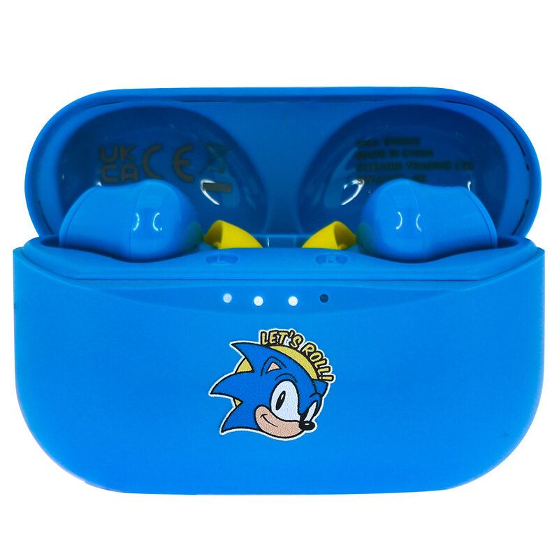 Auriculares inalámbricos TWS de Sonic the Hedgehog con estuche azul