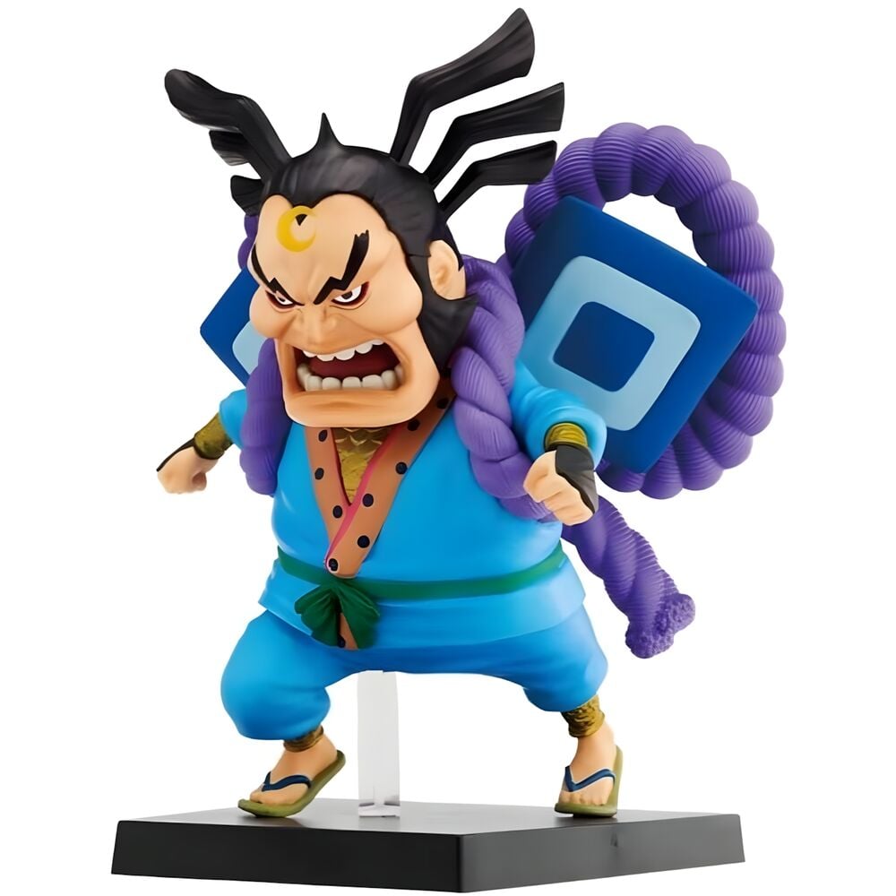 Figura Ichibansho de Raizo de One Piece con vestimenta azul y detalles morados