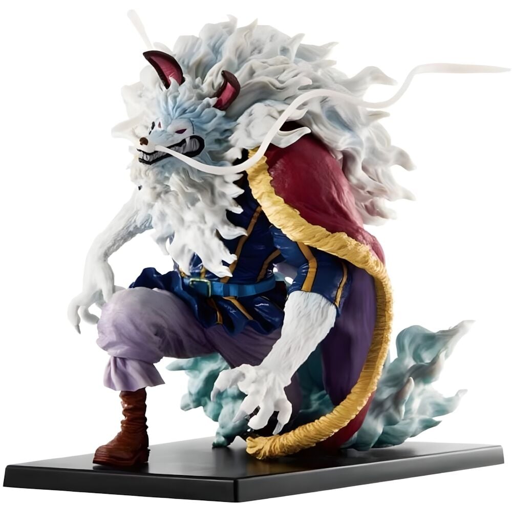 Figura Ichibansho de Inuarashi de One Piece con capa roja y base negra
