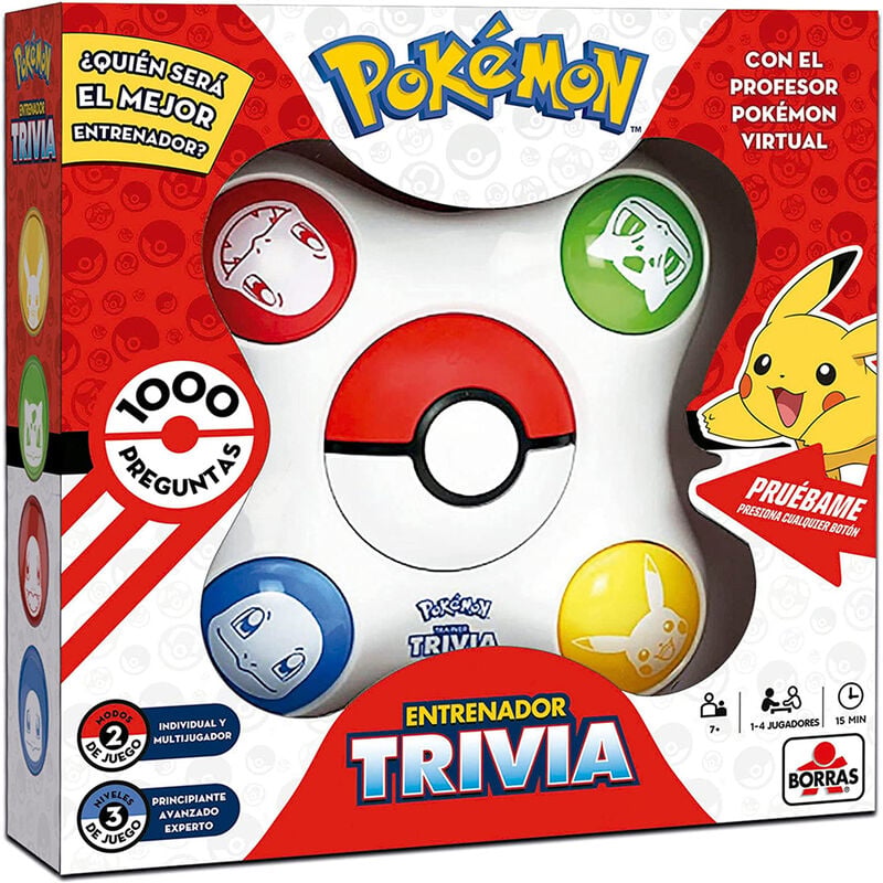 Juego de mesa Pokémon Entrenador Trivia con pulsadores de colores
