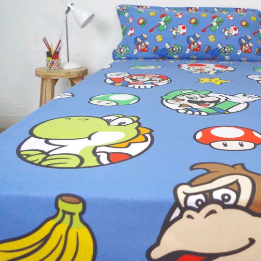 Juego de sábanas Super Mario Bros para cama de 90 cm - 4