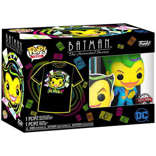 Set Funko POP! Joker DC Comics con camiseta negra y figura - 9