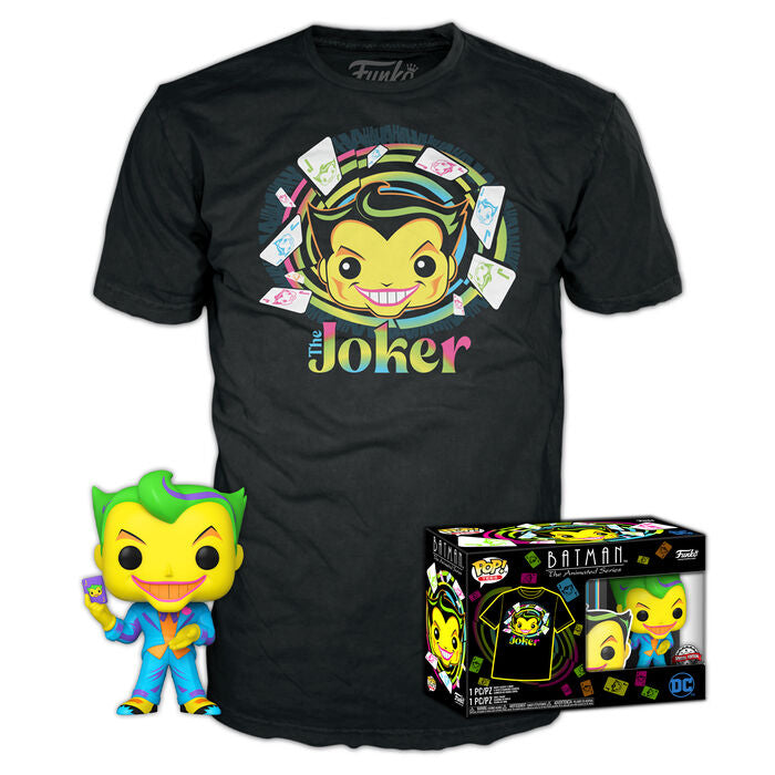 Set Funko POP! Joker DC Comics con camiseta negra y figura - 11