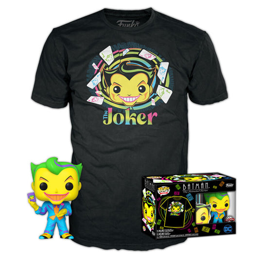 Set Funko POP! Joker DC Comics con camiseta negra y figura - 11