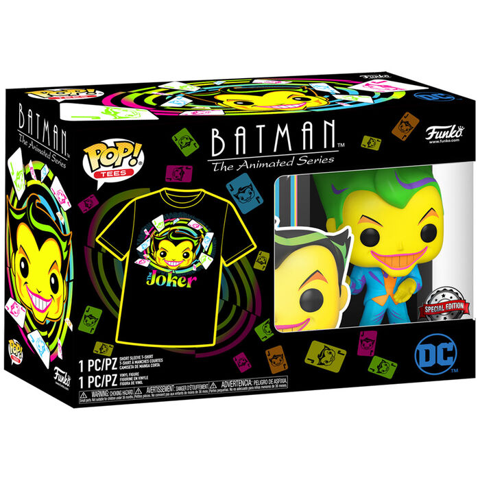 Set Funko POP! Joker DC Comics con camiseta negra y figura - 5