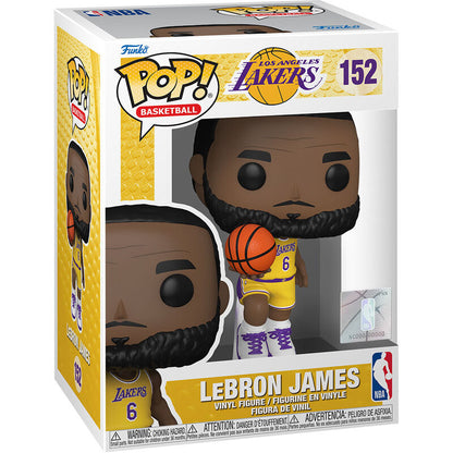 Figura Funko POP! de LeBron James con uniforme de Los Angeles Lakers y balón - 2