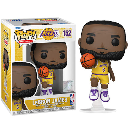 Figura Funko POP! de LeBron James con uniforme de Los Angeles Lakers y balón - 3