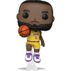 Figura Funko POP! de LeBron James con uniforme de Los Angeles Lakers y balón