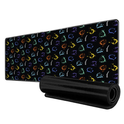 Alfombrilla gaming Pokémon negra con estampado multicolor - 2