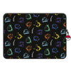 Funda negra acolchada para portátil con estampado graffiti de Pokémon