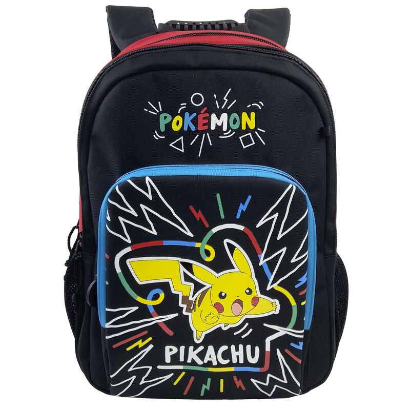 Mochila negra de Pikachu Pokémon de 42 cm