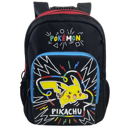Mochila negra de Pikachu Pokémon de 42 cm
