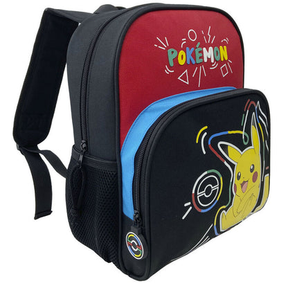Mochila Pokémon Pikachu negra y roja de 30 cm - 2