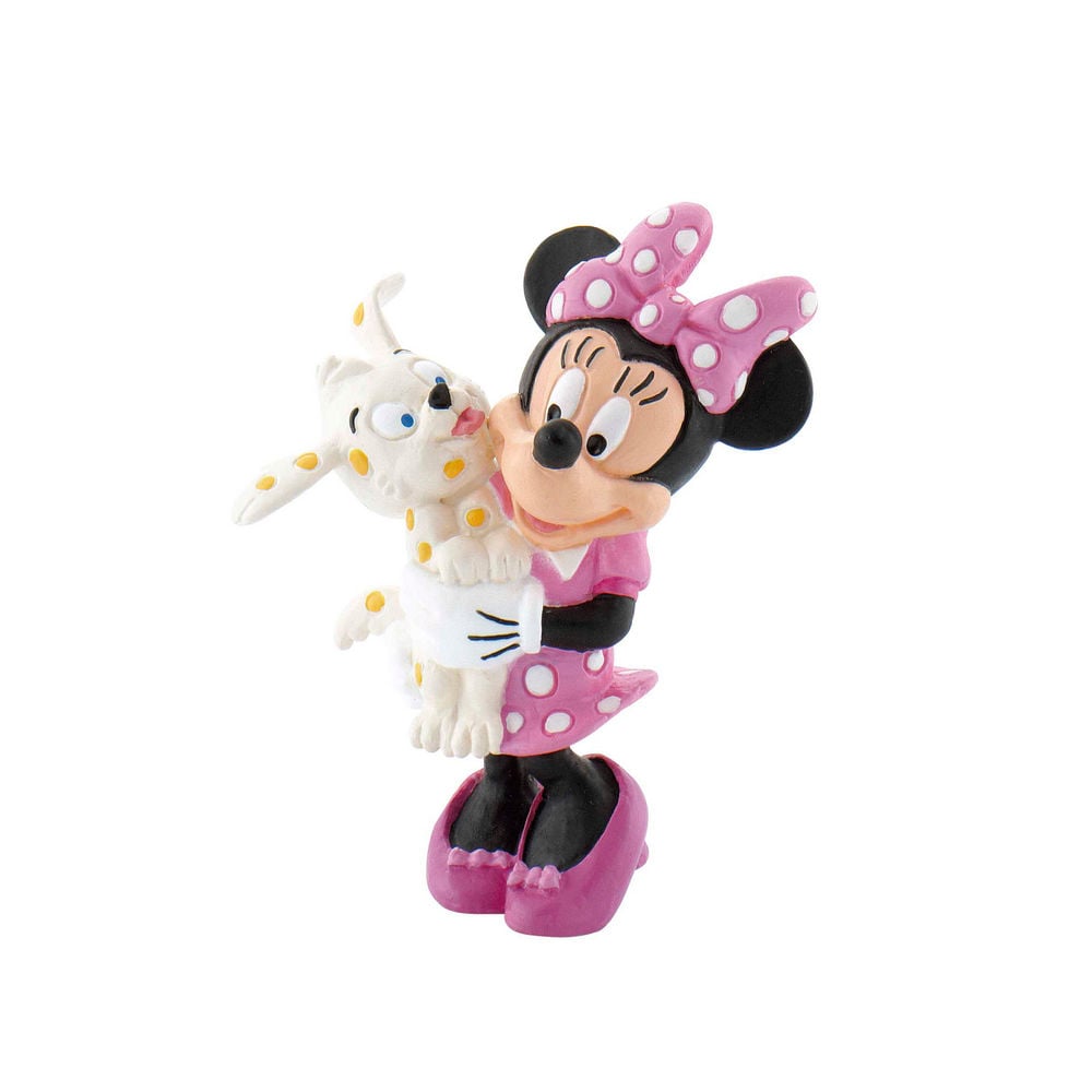 Figura de Minnie Disney abrazando a un perro